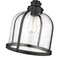Z-Lite Burren 1 Light Pendant, Matte Black And Clear Seedy 337P12MB - alternate 4